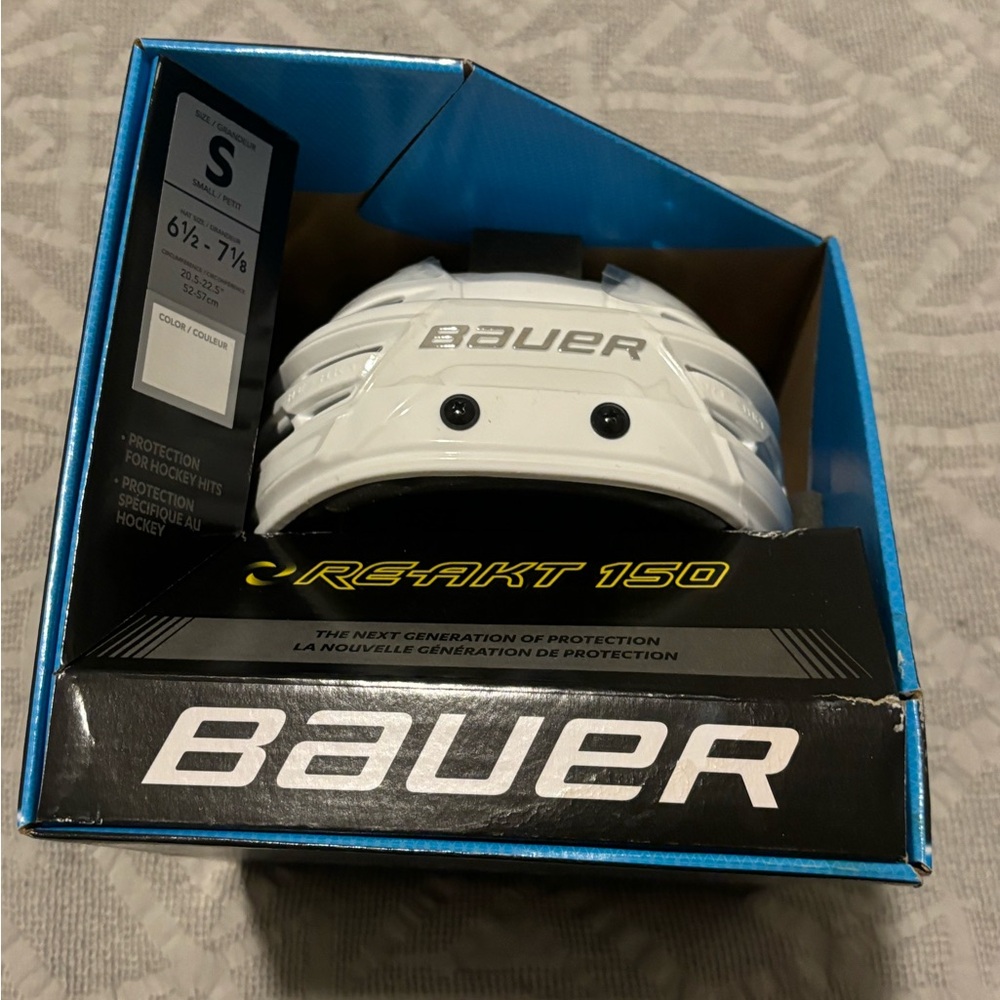 Bauer Re Akt 150 Hockey Helmet Senior Small White New